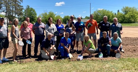 ground standing outside for photo